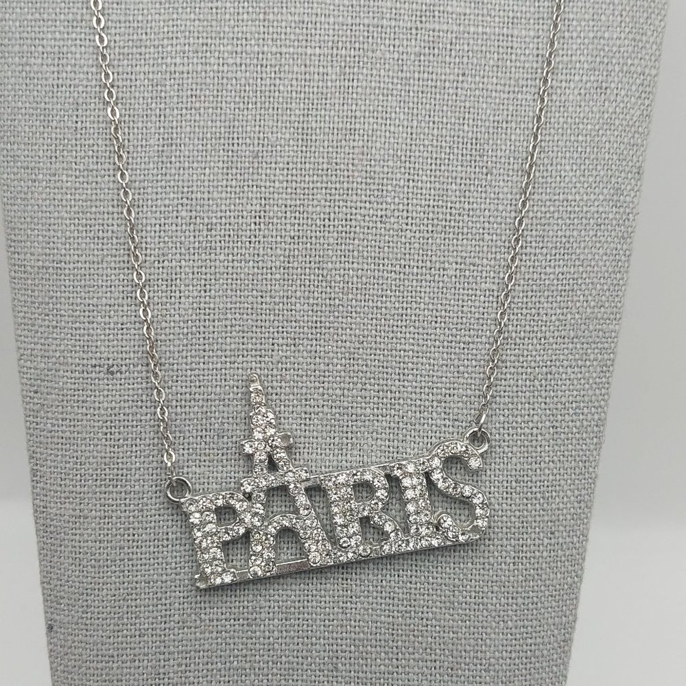 Silver Paris Rhinestone Necklace